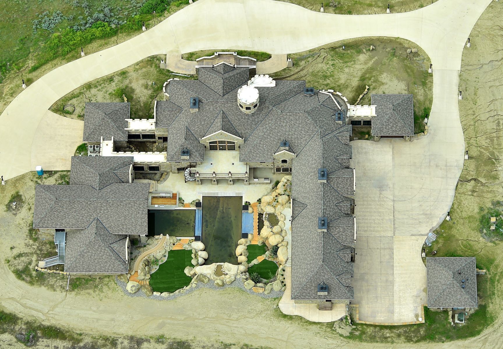 Mansion aerial view